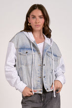 Cargar imagen en el visor de la galería, Chamarra Jeans Hoodie Grey

