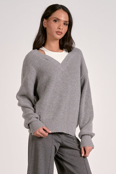 Sweater Grey/White