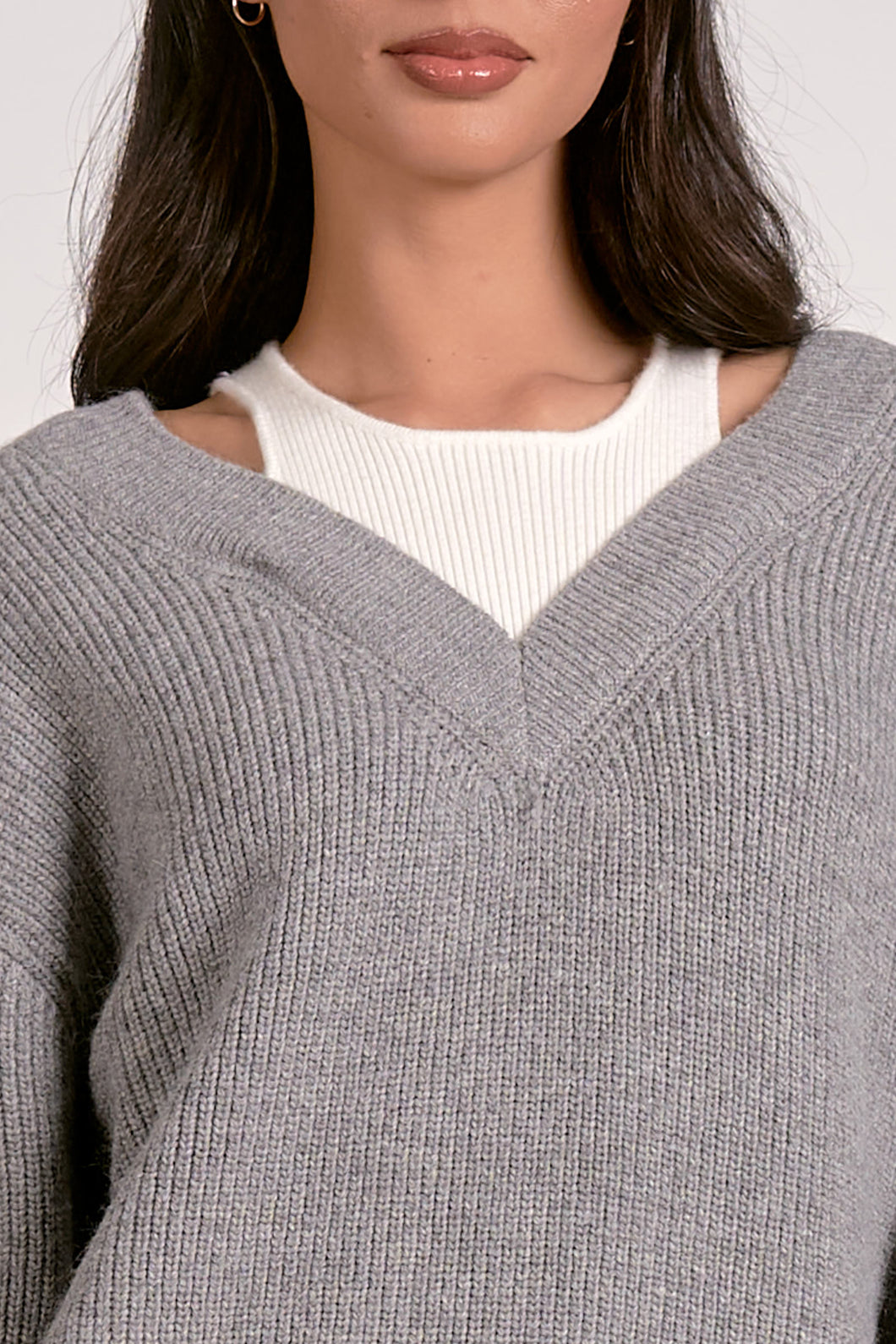 Sweater Grey/White