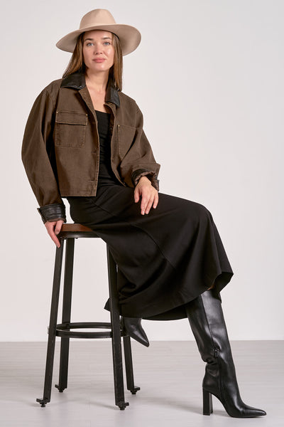 Jacket Leather Cocoa