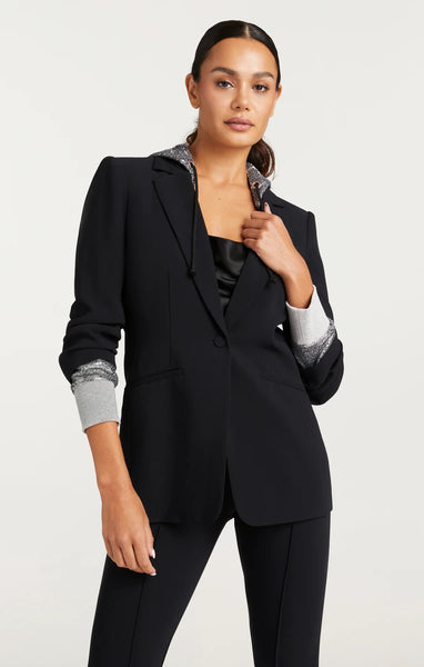 Saco Sequin Hooded